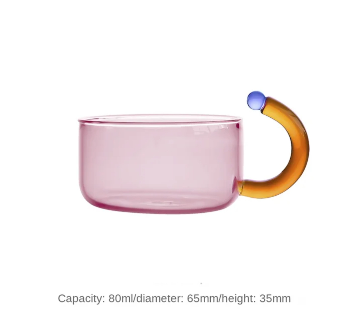 Contrasting Color Glass Teapot