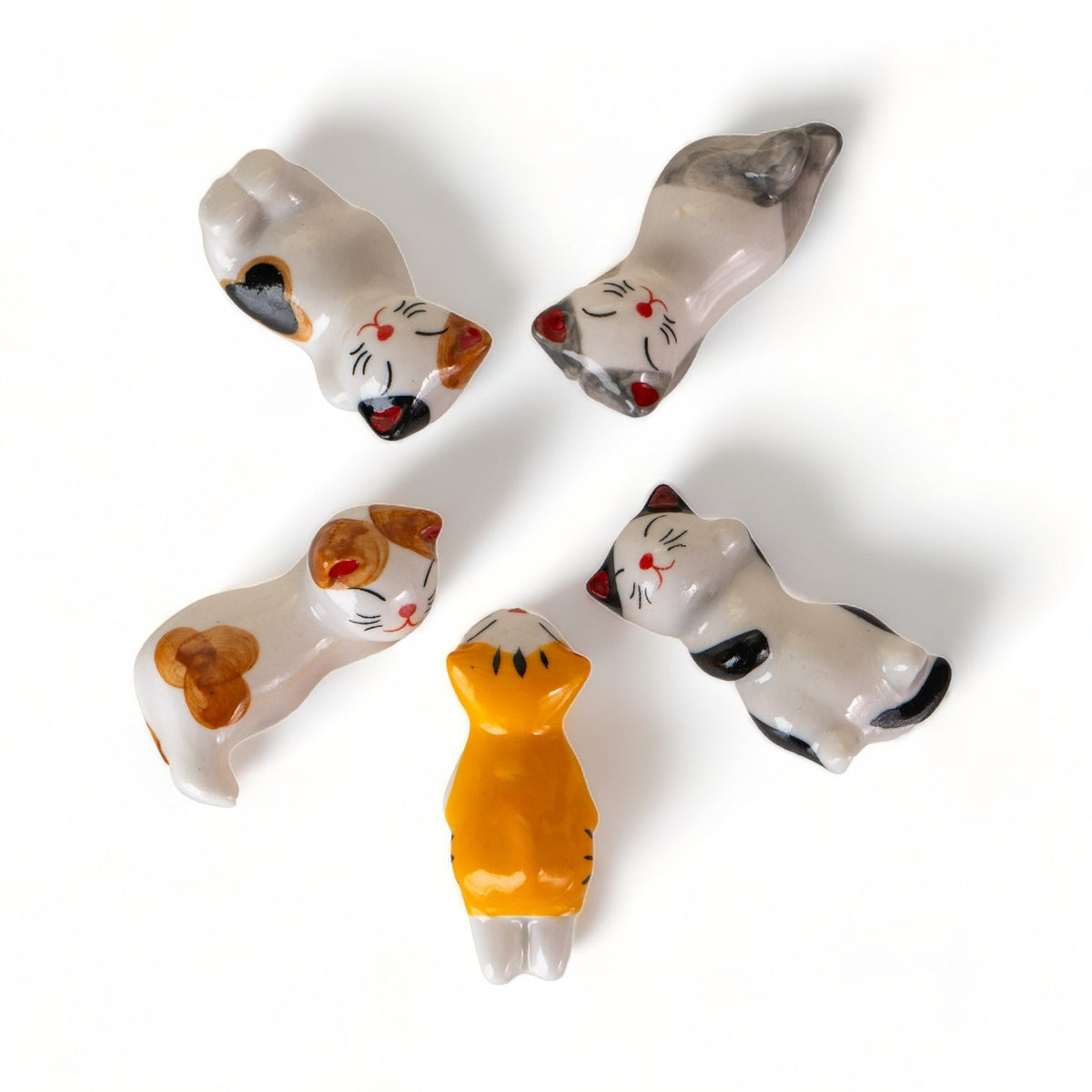 5 pc Chopsticks and Cats Porcelain Chopsticks Rest Gift Settevanaa5 pc Chopsticks and Cats Porcelain Chopsticks Rest Gift Set