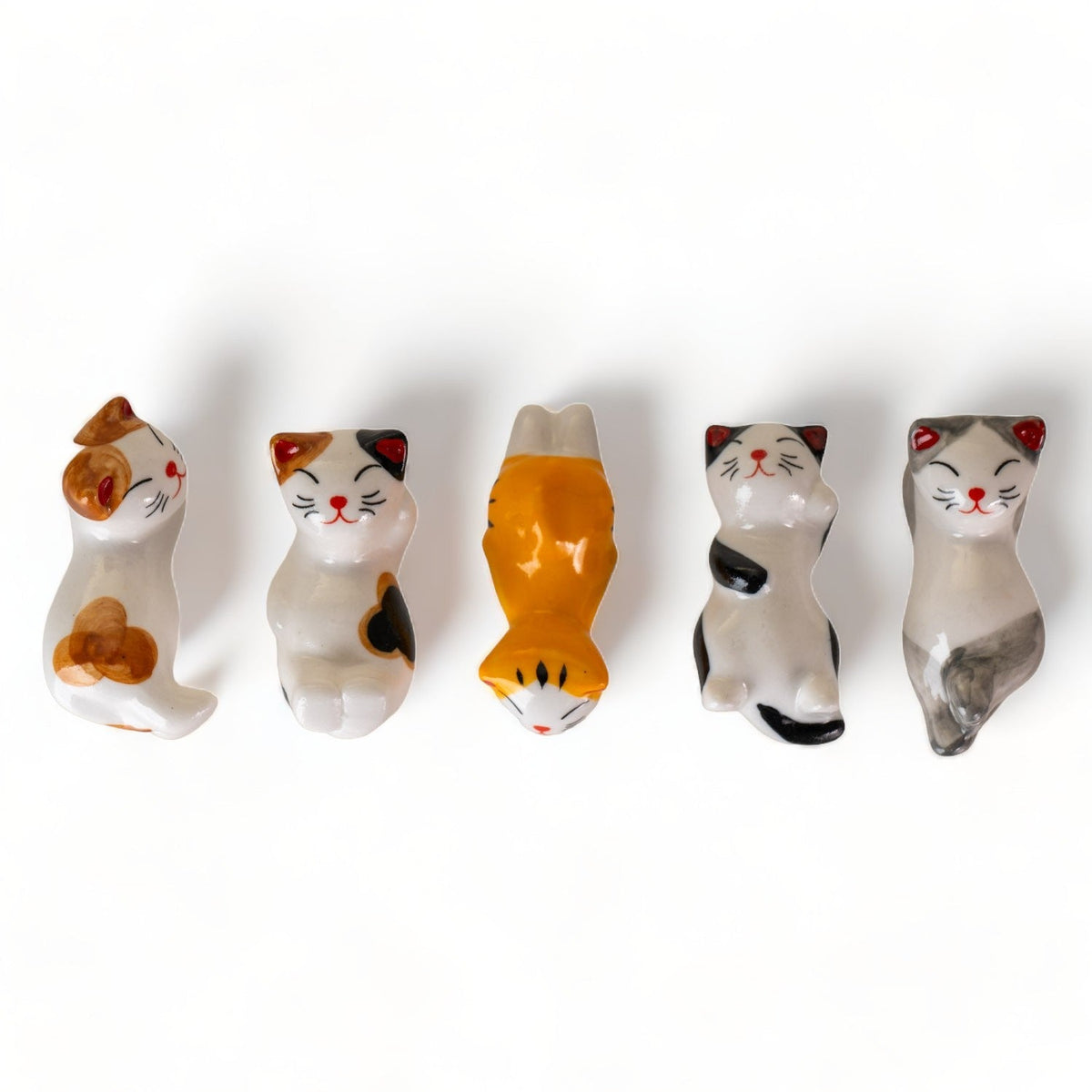 5 pc Chopsticks and Cats Porcelain Chopsticks Rest Gift Settevanaa5 pc Chopsticks and Cats Porcelain Chopsticks Rest Gift Set