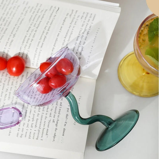 Candy Color Dessert Glass CuptevanaaCandy Color Dessert Glass Cup