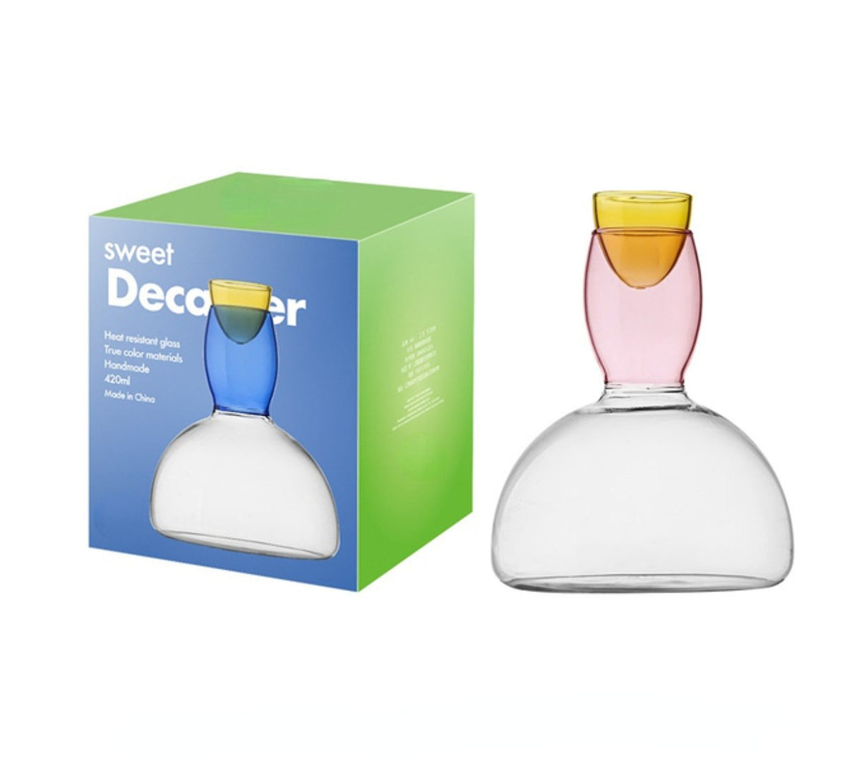 Colored Glass Wine Cup and DecantertevanaaColored Glass Wine Cup and Decanter