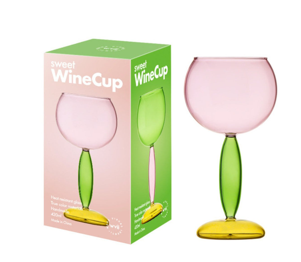 Colored Glass Wine Cup and DecantertevanaaColored Glass Wine Cup and Decanter