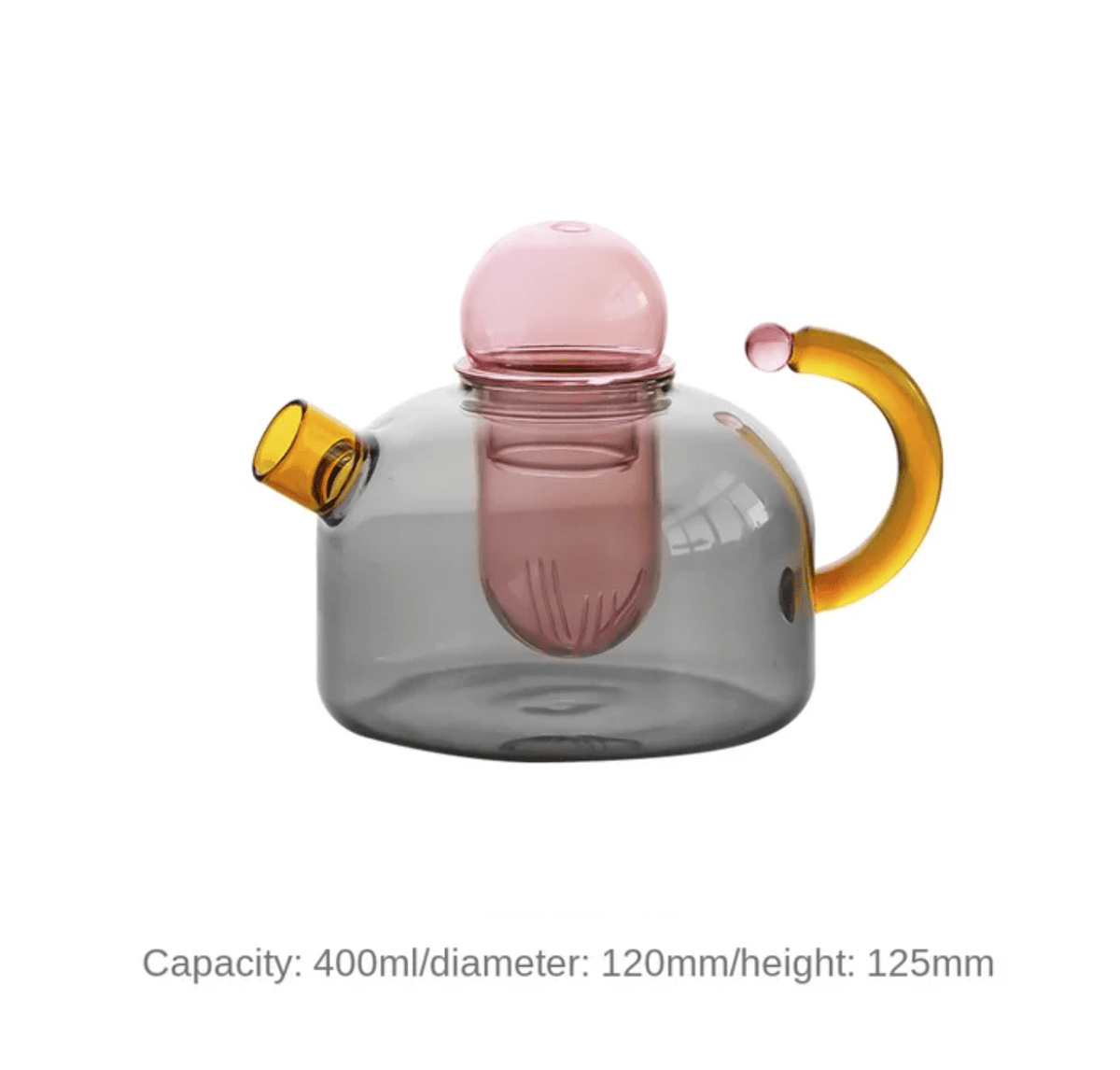 Contrasting Color Glass TeapottevanaaContrasting Color Glass Teapot