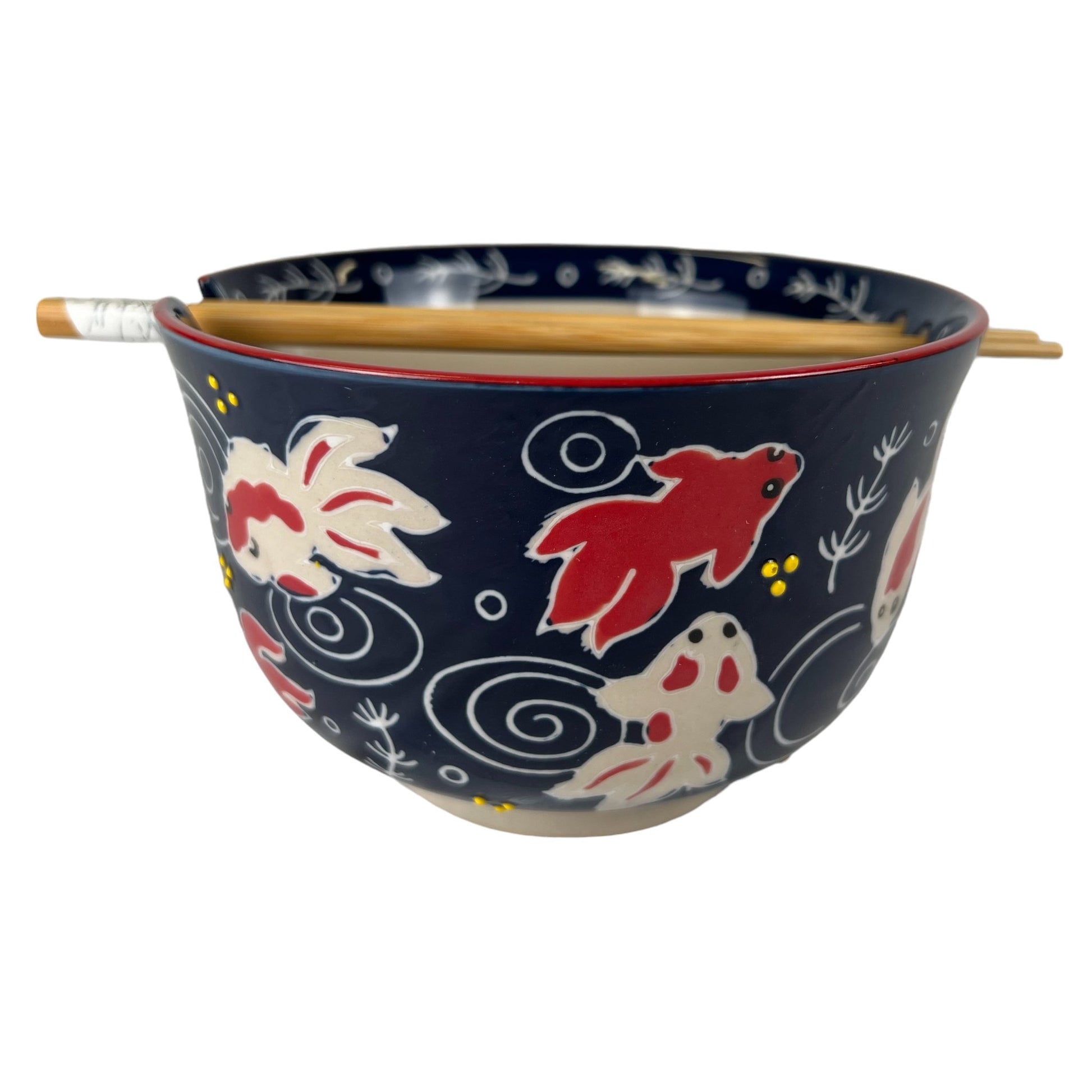 24oz Noodle Bowl With Chopsticks - Kingyo Gold Fishtevanaa24oz Noodle Bowl With Chopsticks - Kingyo Gold Fish