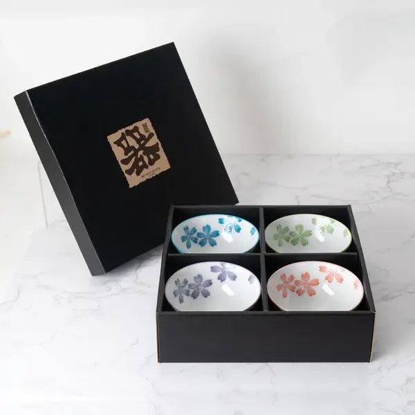 4 Piece Rice Bowl Gift Set - Sakura Cherry Blossomstevanaa4 Piece Rice Bowl Gift Set - Sakura Cherry Blossoms