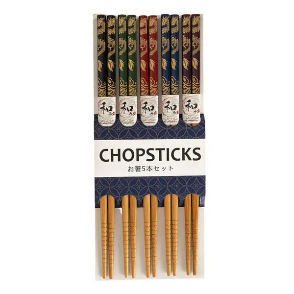 5 Piece Chopsticks Set Dragonstevanaa5 Piece Chopsticks Set Dragons