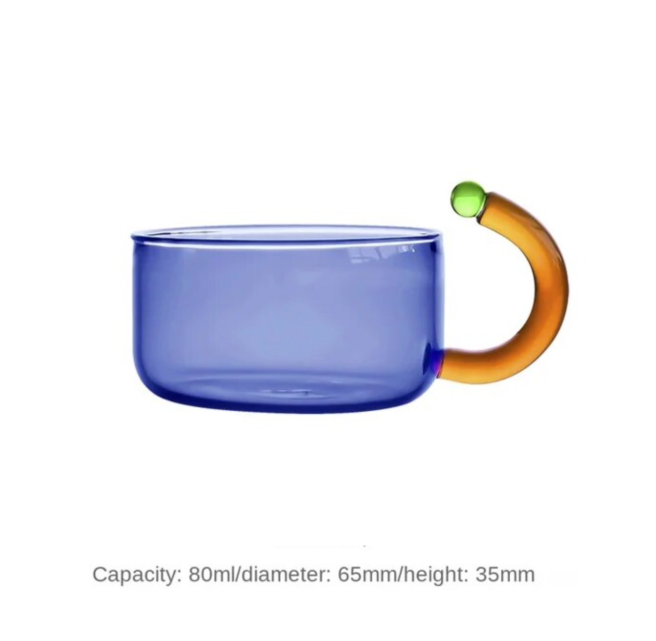 Contrasting Color Glass Teapot