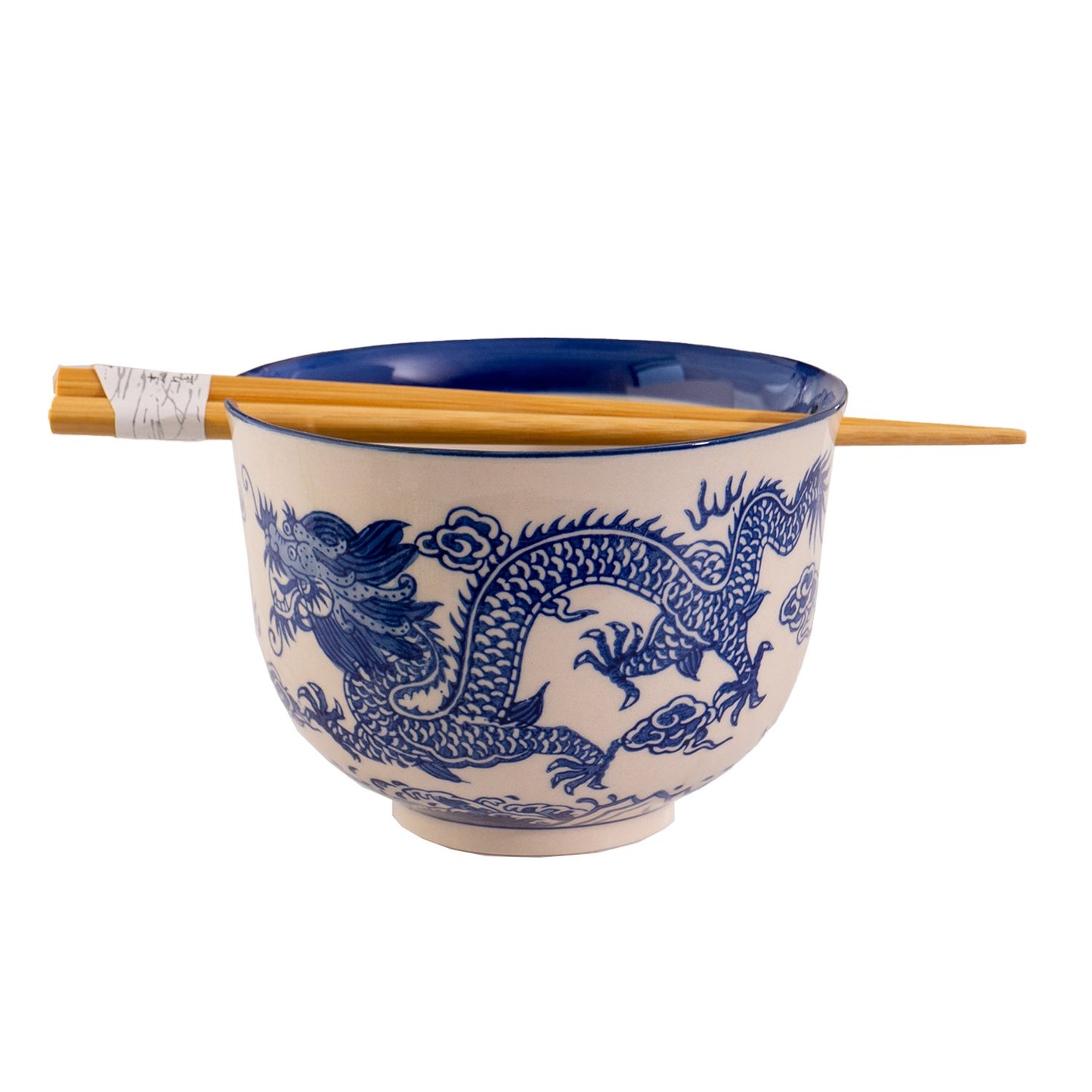 Blue Dragon Bowl With Chopsticks SettevanaaBlue Dragon Bowl With Chopsticks Set