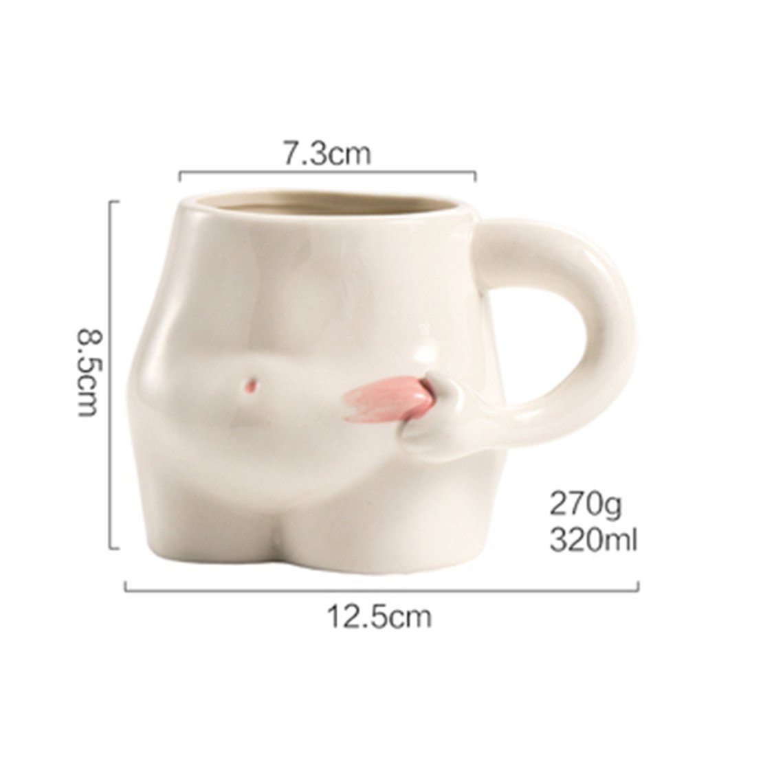 Creative Fat Belly Shape Ceramic MugtevanaaCreative Fat Belly Shape Ceramic Mug