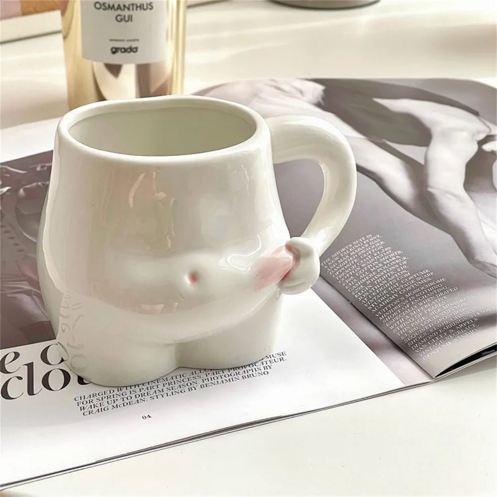 Creative Fat Belly Shape Ceramic MugtevanaaCreative Fat Belly Shape Ceramic Mug