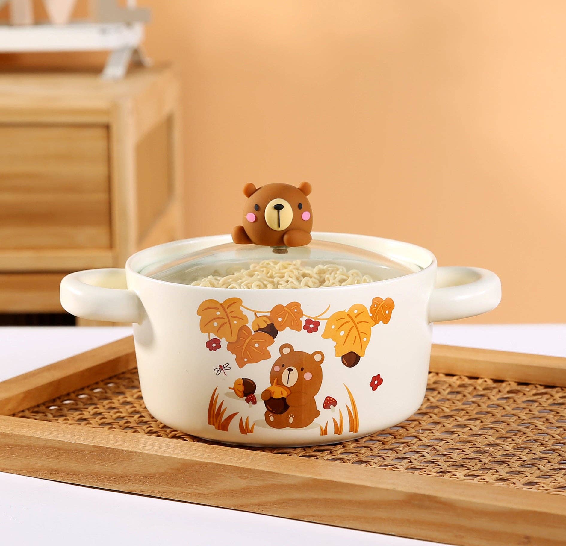 Cute Bear Bowl with LidtevanaaCute Bear Bowl with Lid