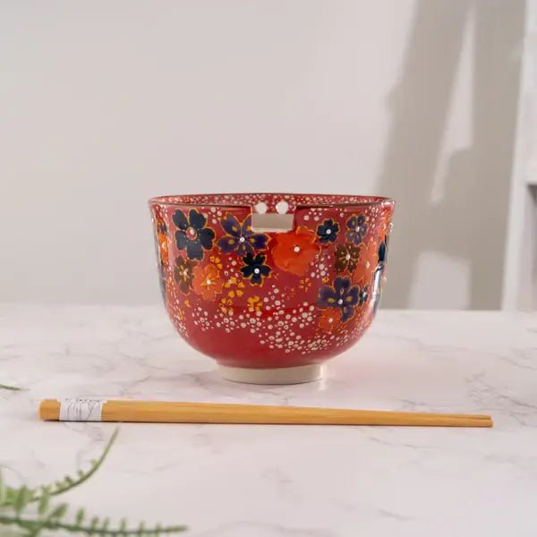 Floral Design 18oz Bowl With Chopsticks SettevanaaFloral Design 18oz Bowl With Chopsticks Set