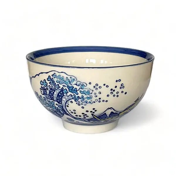 Great Wave 4.5"Dia Porcelain Rice BowltevanaaGreat Wave 4.5"Dia Porcelain Rice Bowl