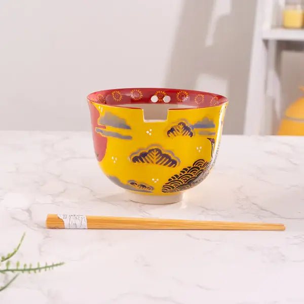 Japanese Crane Bowl With Chopsticks SettevanaaJapanese Crane Bowl With Chopsticks Set