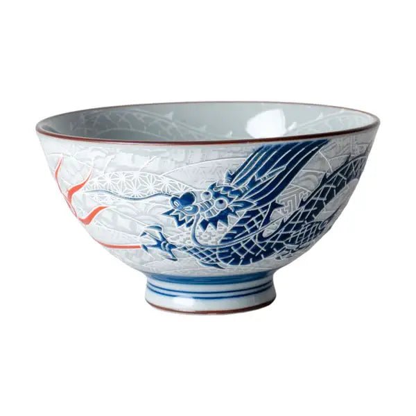 Japanese Kobiki Dragon 4.5"D x 2.5"H Porcelain Rice BowltevanaaJapanese Kobiki Dragon 4.5"D x 2.5"H Porcelain Rice Bowl