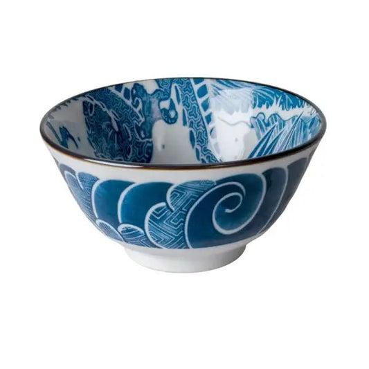 Japanese Ryu Dragon 14oz Porcelain Bowl MediumtevanaaJapanese Ryu Dragon 14oz Porcelain Bowl Medium