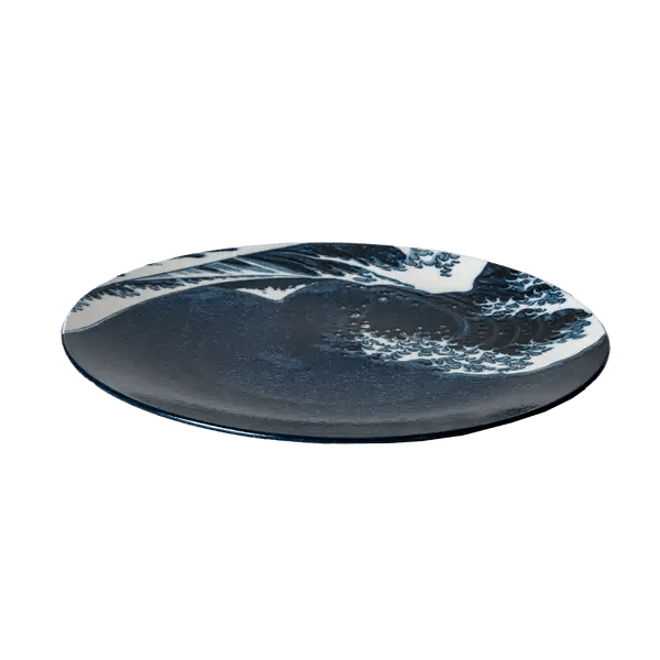 Kanagawa Great Wave 10" Porcelain Round Dinner PlatetevanaaKanagawa Great Wave 10" Porcelain Round Dinner Plate