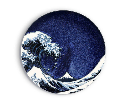 Kanagawa Great Wave 10" Porcelain Round Dinner PlatetevanaaKanagawa Great Wave 10" Porcelain Round Dinner Plate