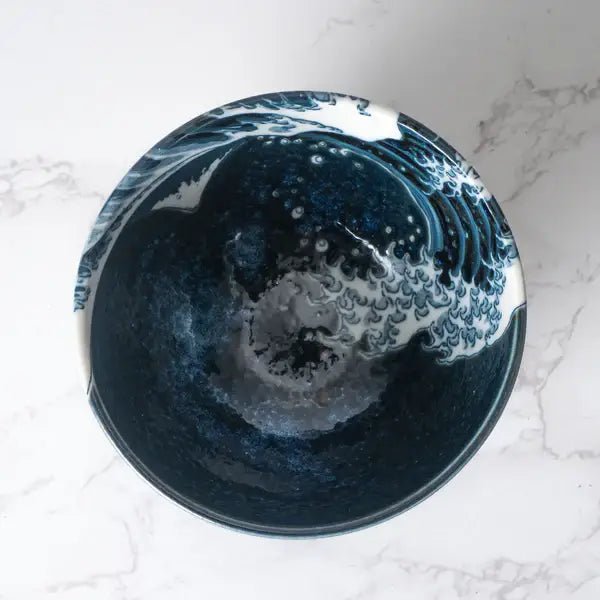 Kanagawa Great Wave 10oz 4.5"Dia x 2.5"H Porcelain Rice Bowl JP (5/90)tevanaaKanagawa Great Wave 10oz 4.5"Dia x 2.5"H Porcelain Rice Bowl JP (5/90)