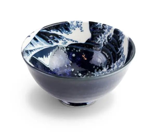 Kanagawa Great Wave 10oz 4.5"Dia x 2.5"H Porcelain Rice Bowl JP (5/90)tevanaaKanagawa Great Wave 10oz 4.5"Dia x 2.5"H Porcelain Rice Bowl JP (5/90)