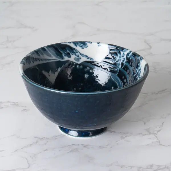 Kanagawa Great Wave 10oz 4.5"Dia x 2.5"H Porcelain Rice Bowl JP (5/90)tevanaaKanagawa Great Wave 10oz 4.5"Dia x 2.5"H Porcelain Rice Bowl JP (5/90)