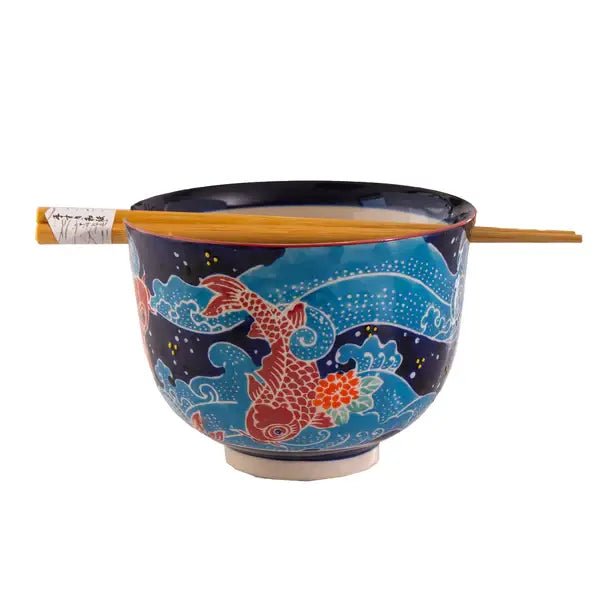 Koi Fish Bowl With Chopsticks SettevanaaKoi Fish Bowl With Chopsticks Set