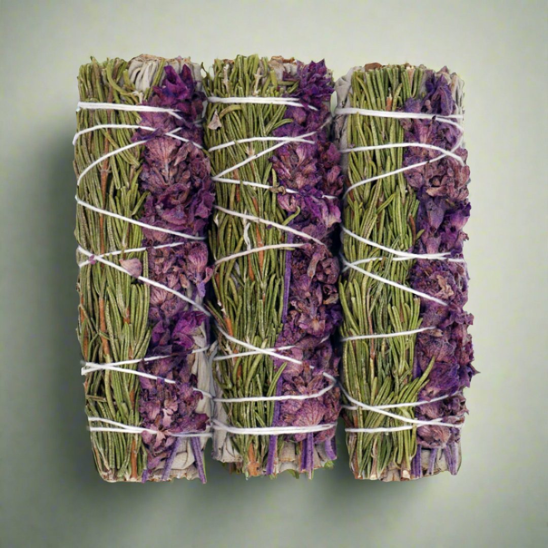 Lavender with Rosemary and White Sage BundletevanaaLavender with Rosemary and White Sage Bundle