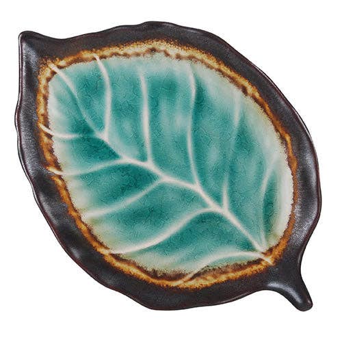 Midori Kanyu 8"L x 5.5"W Leaf Shaped Porcelain PlatetevanaaMidori Kanyu 8"L x 5.5"W Leaf Shaped Porcelain Plate