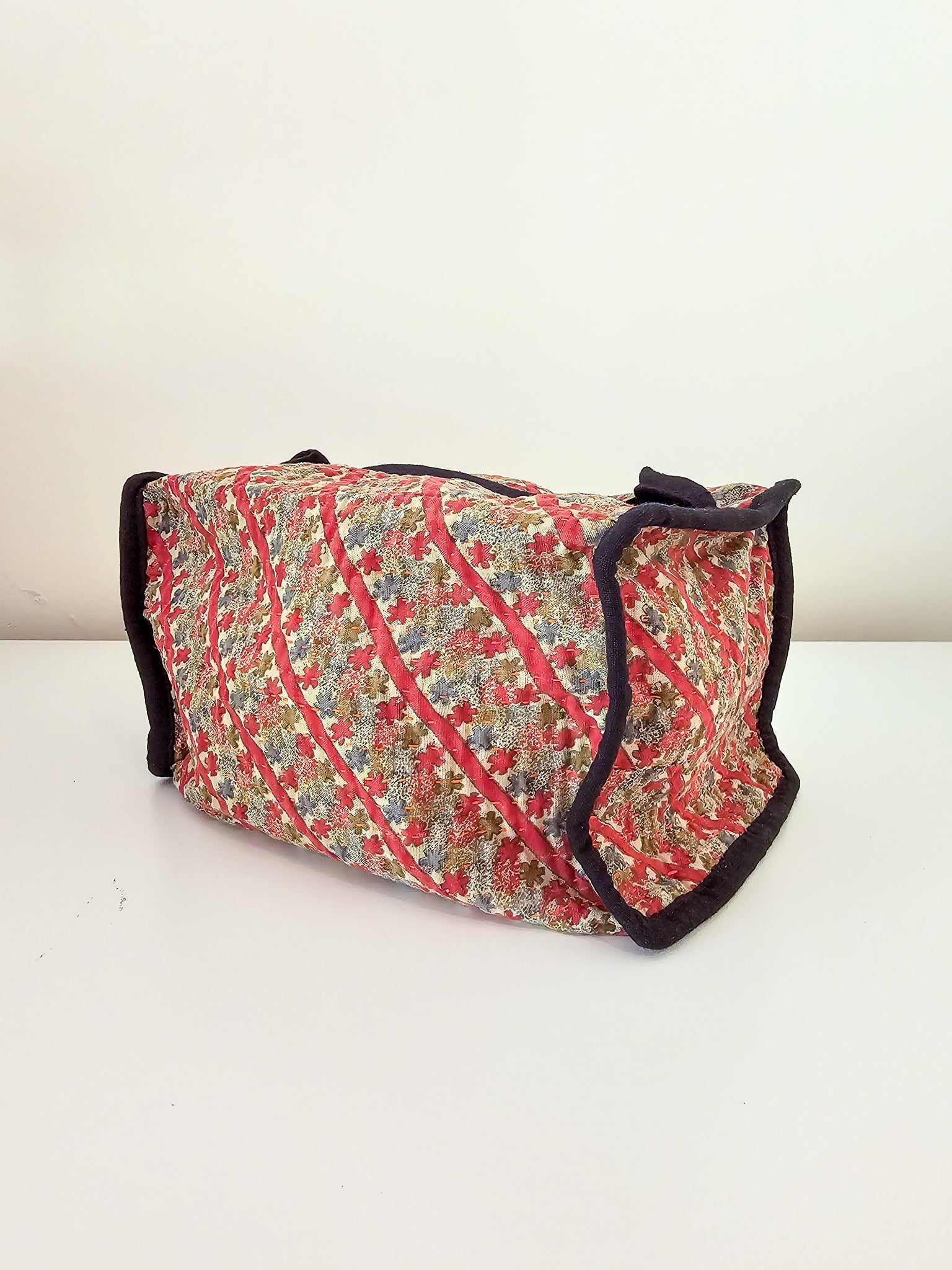 Recycled Cotton Kantha Square PouchtevanaaRecycled Cotton Kantha Square Pouch