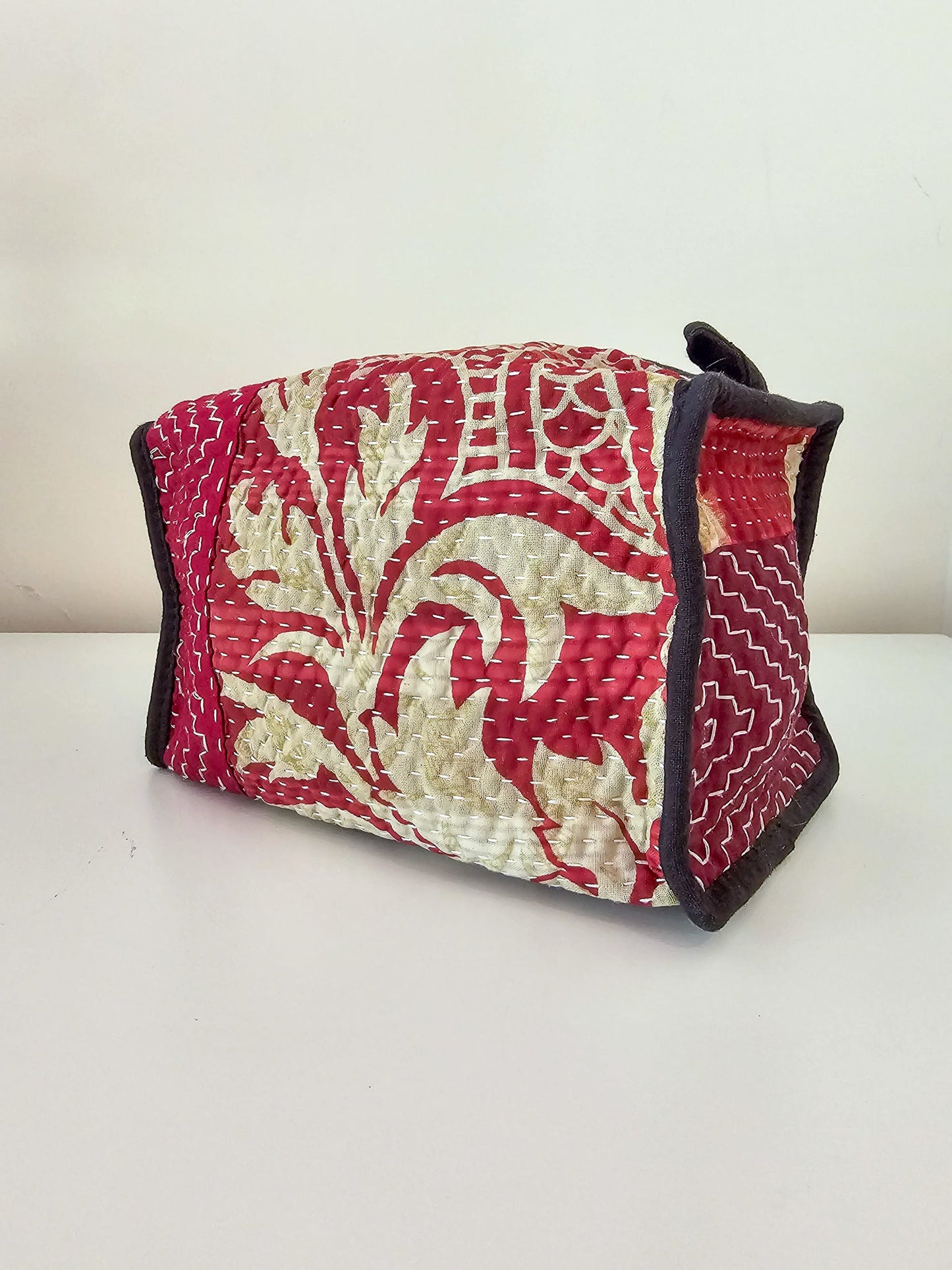 Recycled Cotton Kantha Square PouchtevanaaRecycled Cotton Kantha Square Pouch