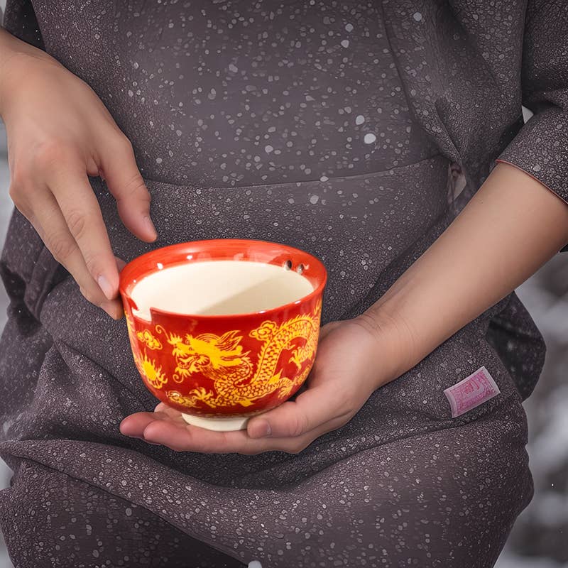 Red Dragon Design 18oz 5.25"D Bowl With Chopsticks SettevanaaRed Dragon Design 18oz 5.25"D Bowl With Chopsticks Set