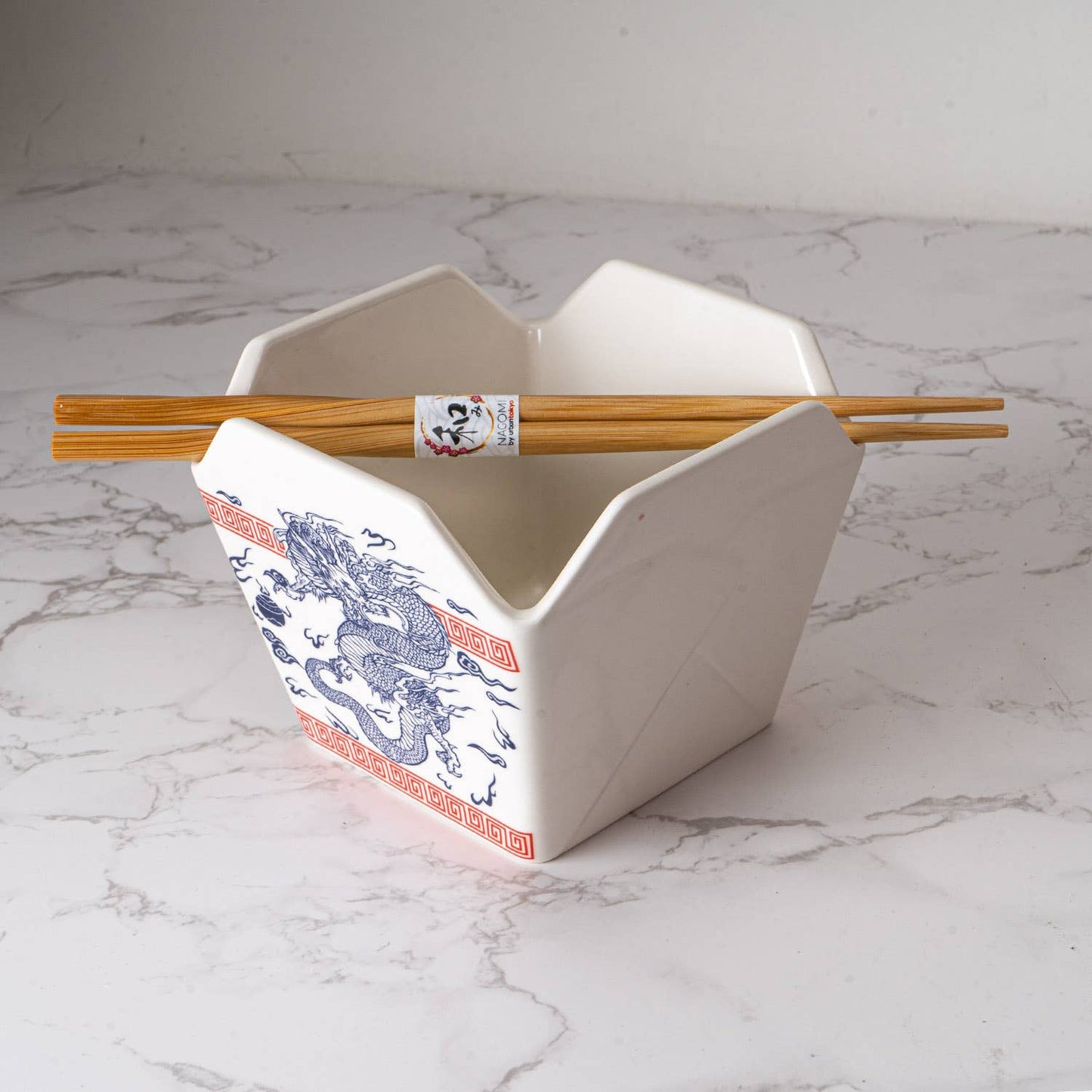 Takeout Box Dinner Bowl With Chopsticks - DragontevanaaTakeout Box Dinner Bowl With Chopsticks - Dragon