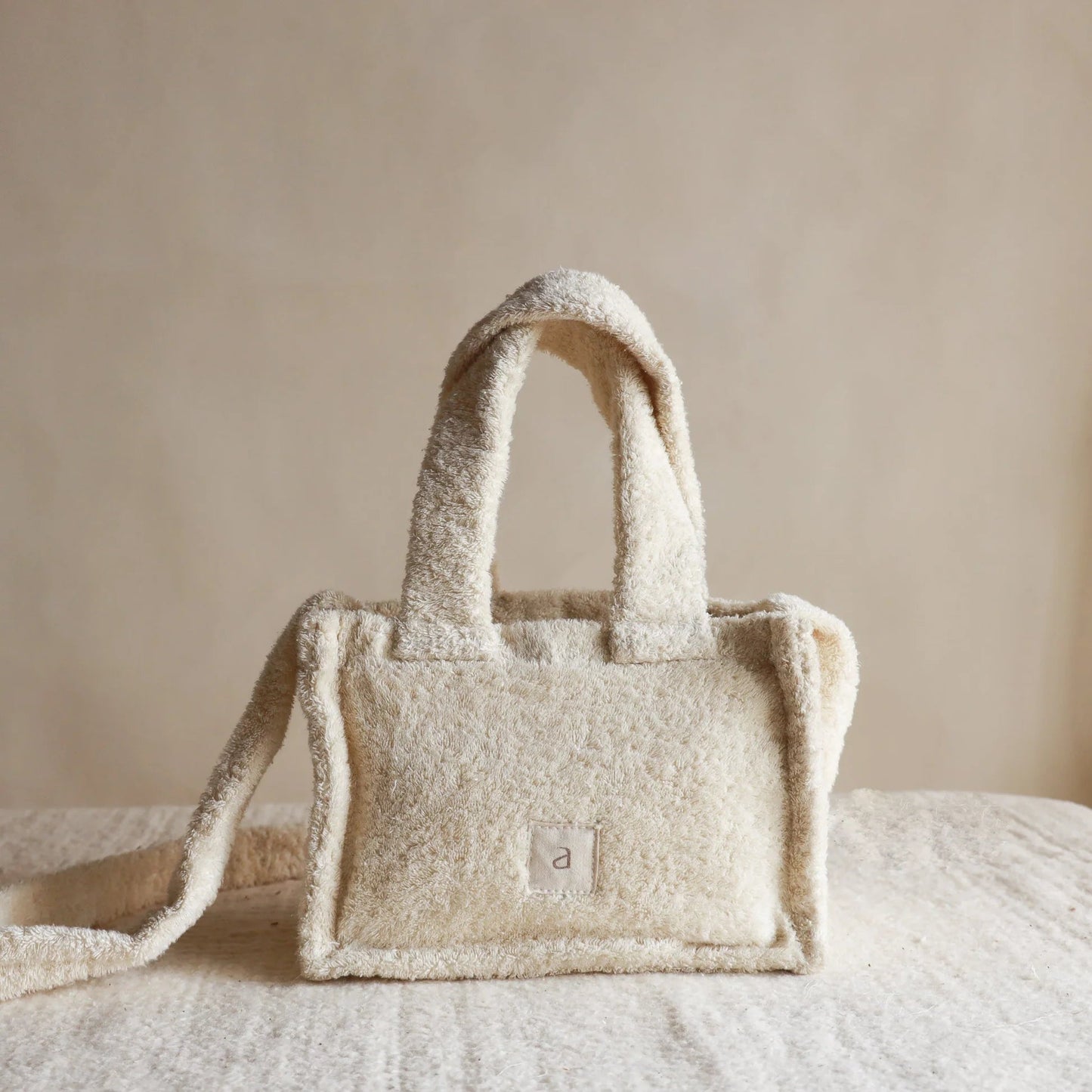 The Mini Cloud Terry Tote Bag in Naturaltevanaa