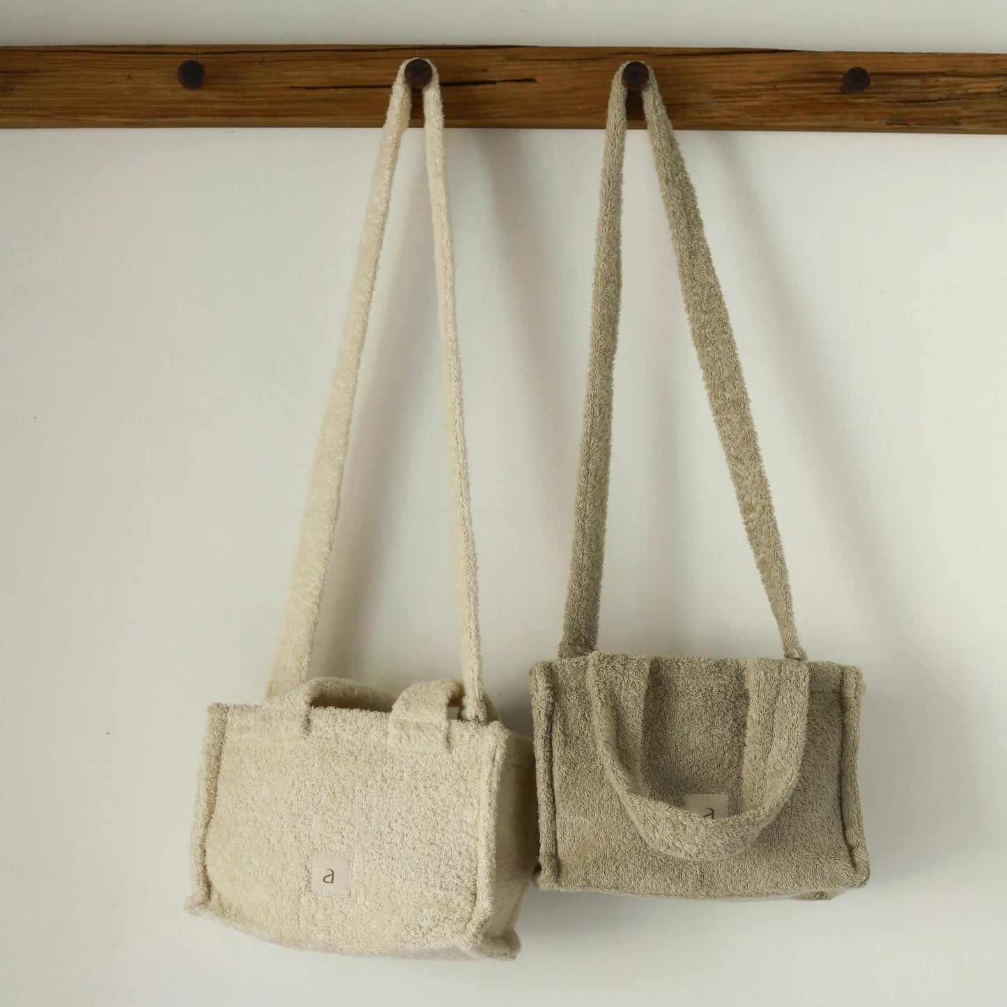 The Mini Cloud Terry Tote Bag in Naturaltevanaa