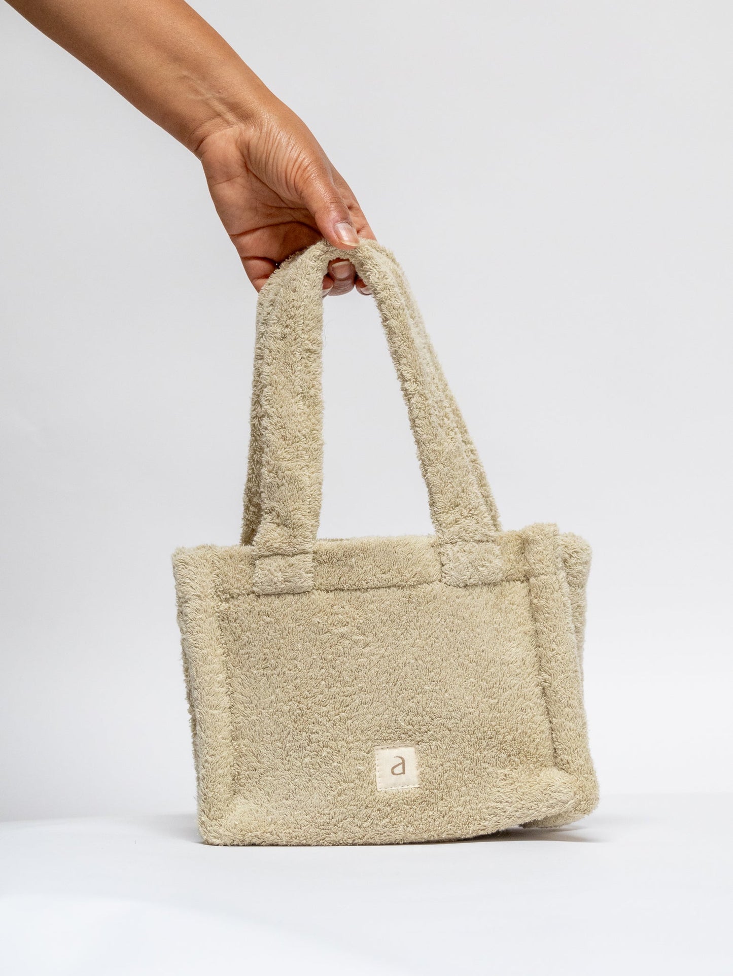 The Mini Cloud Terry Tote Bag in Sage Greentevanaa