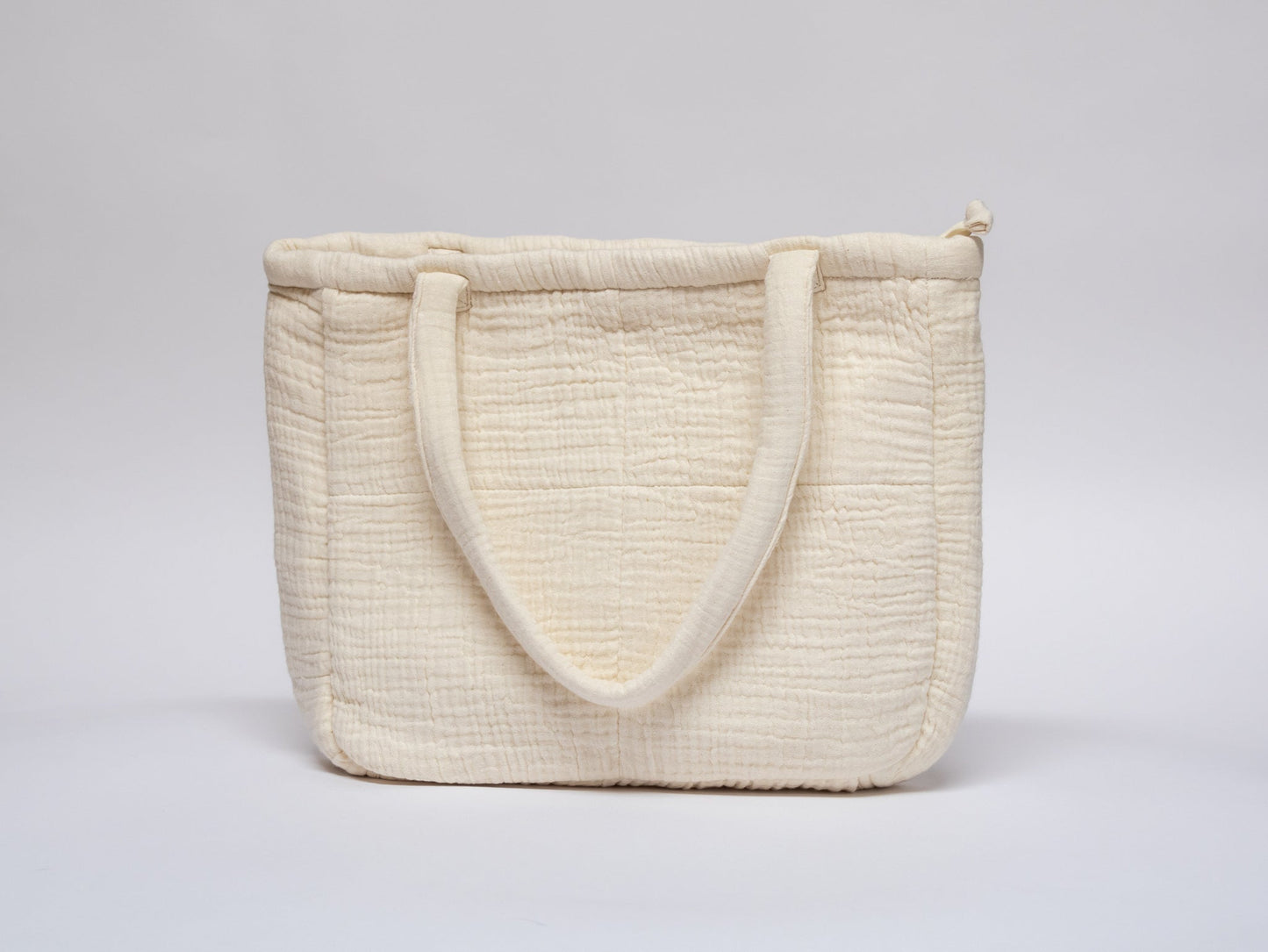 The Muslin Grid Tote Bag Naturaltevanaa