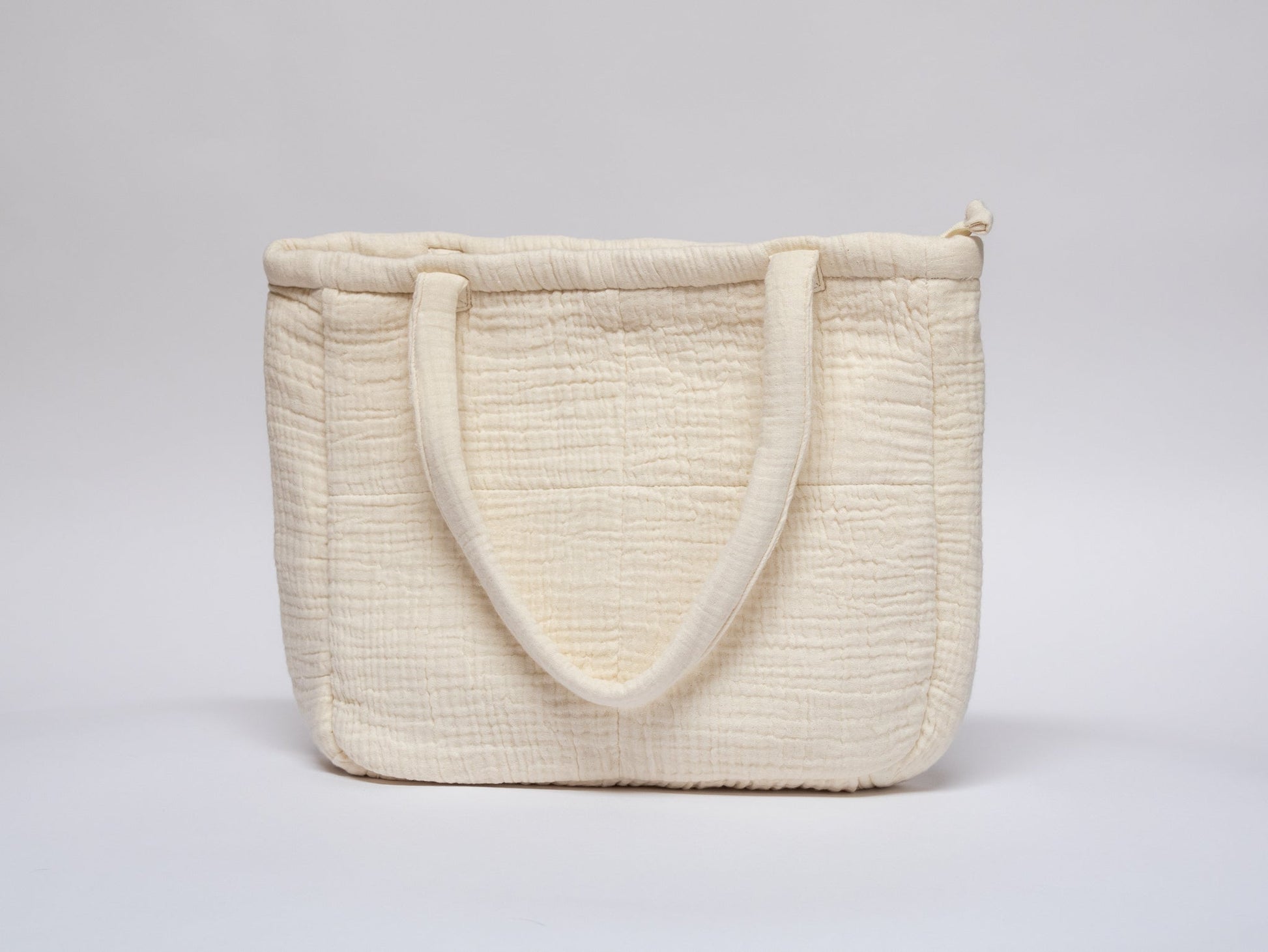 The Muslin Grid Tote Bag Naturaltevanaa