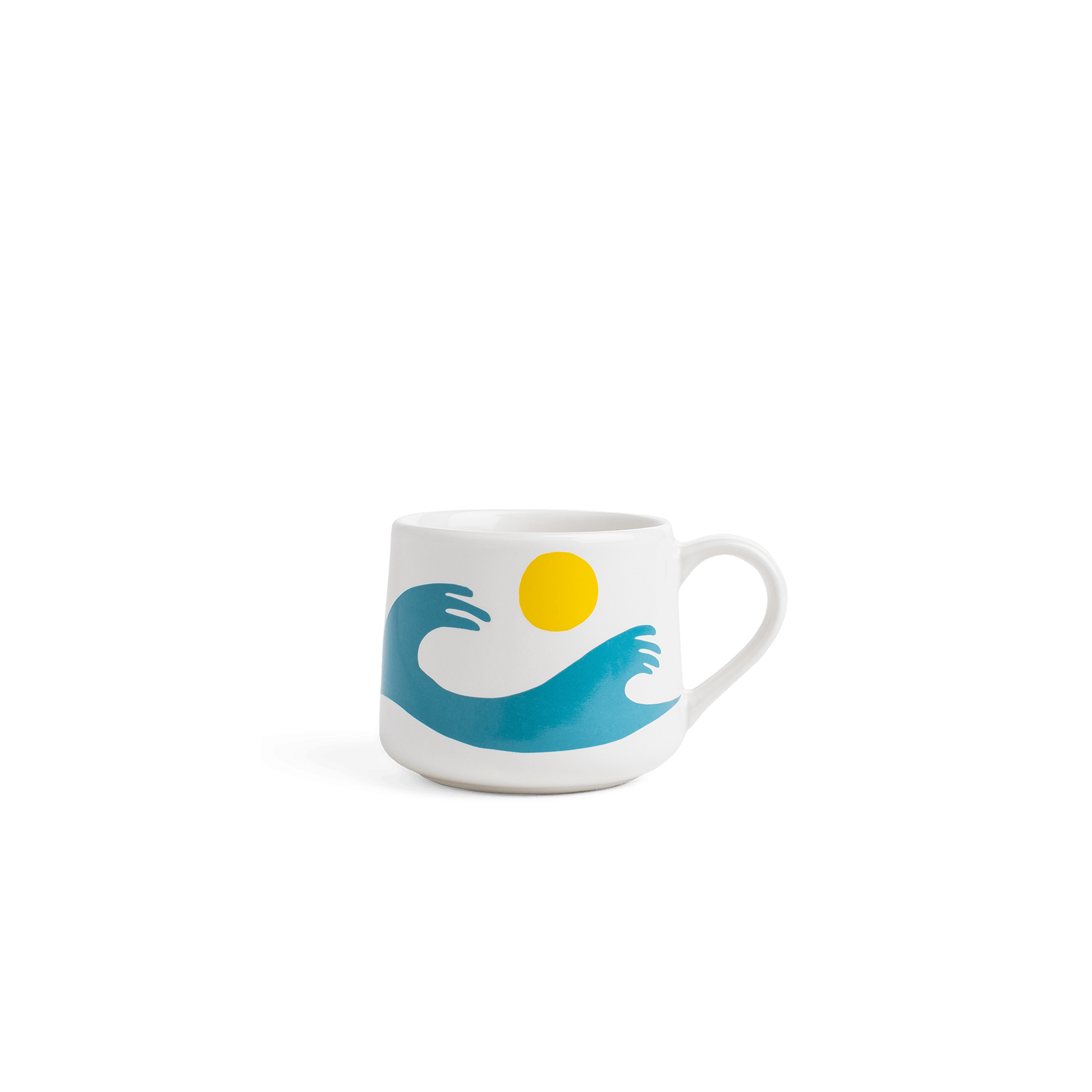 Ty Williams - Blue Waves - 12oz Crescent MugtevanaaTy Williams - Blue Waves - 12oz Crescent Mug