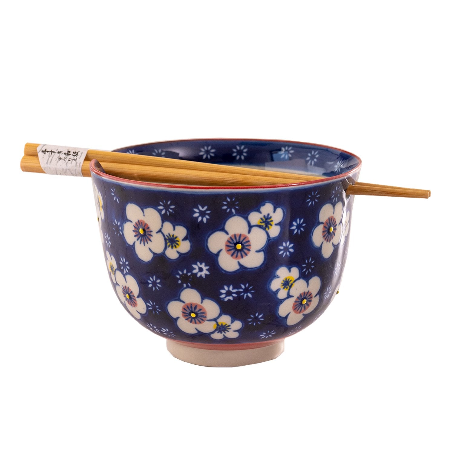 Ume Plum Design 18oz 5.25"D Bowl With Chopsticks SettevanaaUme Plum Design 18oz 5.25"D Bowl With Chopsticks Set