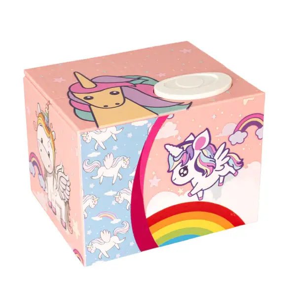 Unicorn Hiding In Box Coin BanktevanaaUnicorn Hiding In Box Coin Bank